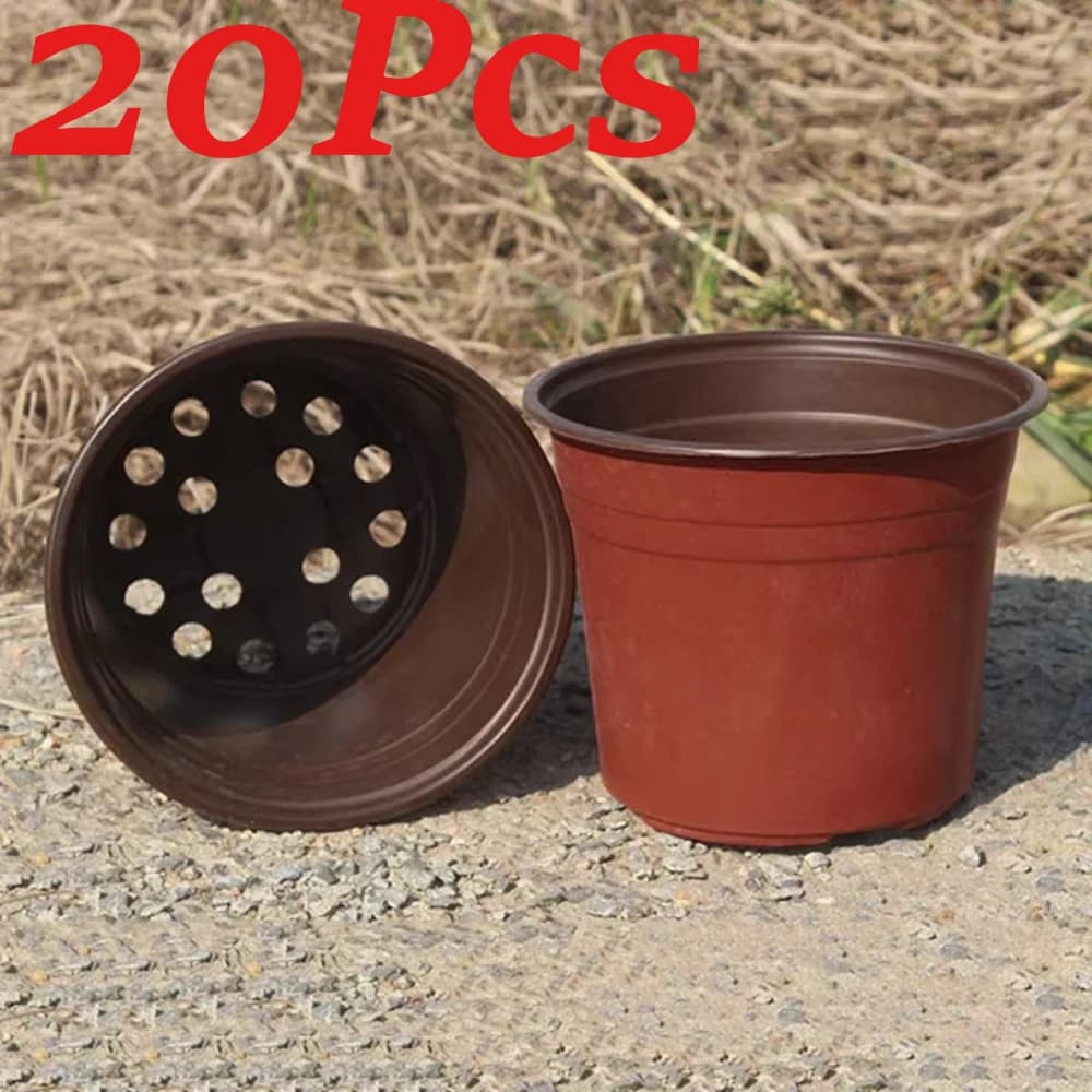 20Pcs for Flower Pot Plastic Nursery Pot Seedlings Flower Plant Container Garden Seed Planting Plant Growing Box Storage