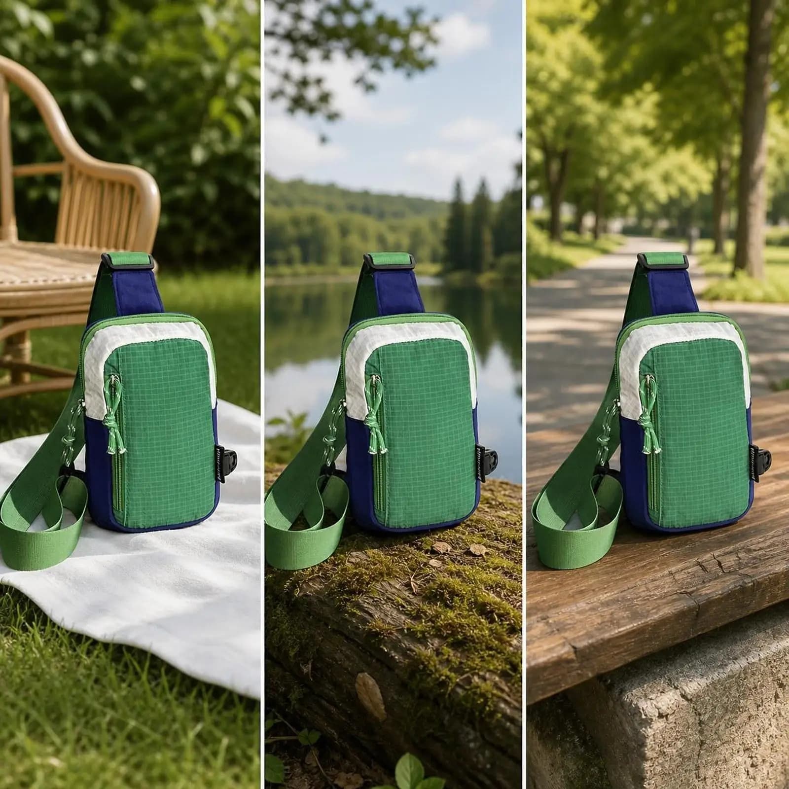 Small Chest Bag Casual Waterproof Fashion Utility Purse Fanny Pack Daypack Backpack for Outside Sports Cycling Unisex Outdoor