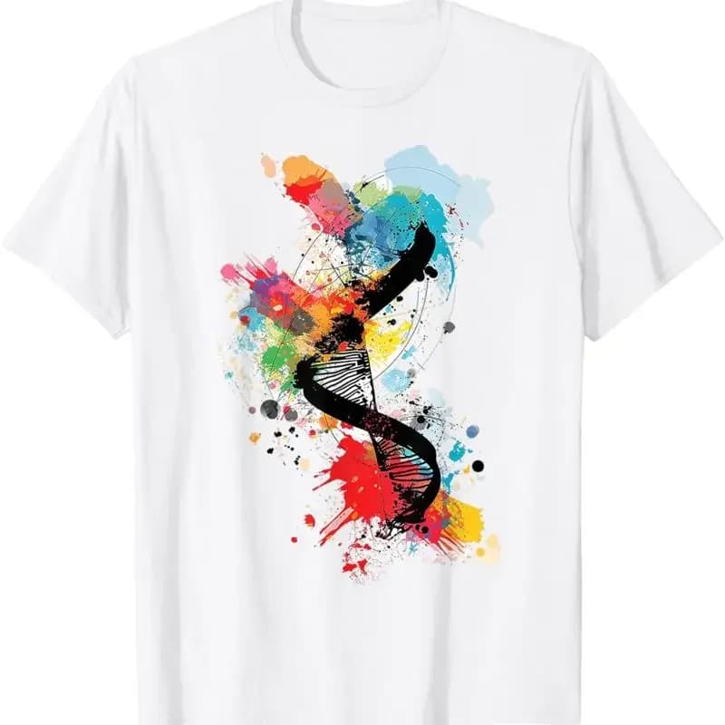 DNA Abstract Watercolor Art T Shirt