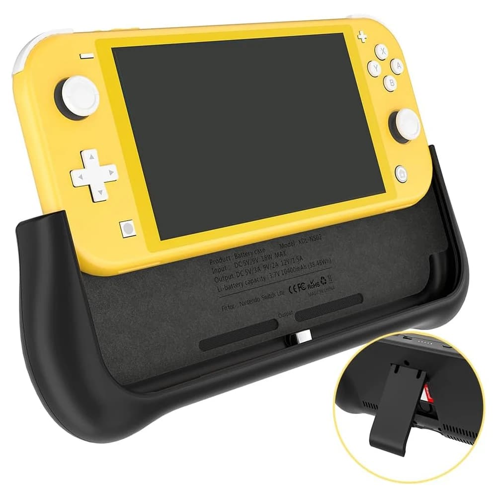 Battery Charger Case for Nintendo Switch Lite 10400mAh Portable Backup Charging Station Quick Charging Support PD and QC 3.0