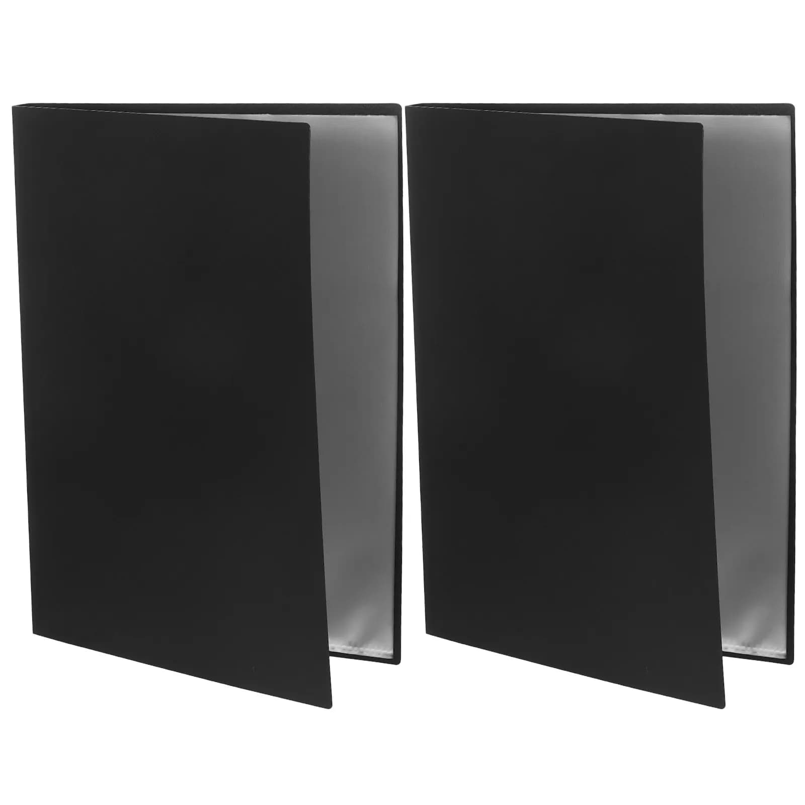 2 Pezzi Cartelle Portadocumenti A4 Nere in PP Impermeabili con Finitura Opaca, Organizzatore per Spartiti, Pianoforte, Coro, Scuola, Ufficio, Portatile