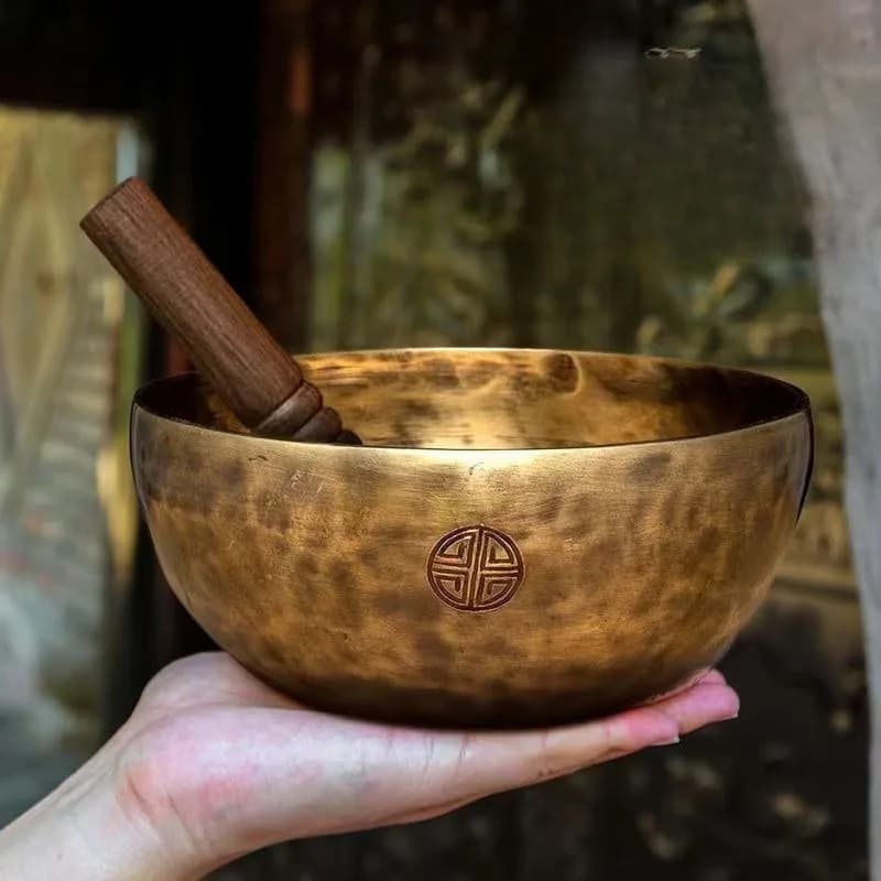 Nepal Copper Full Moon Singing Bowl Meditation Sound Healing Singing Bowls Zen Sound Yoga Bowls Musical Instruments Percussion