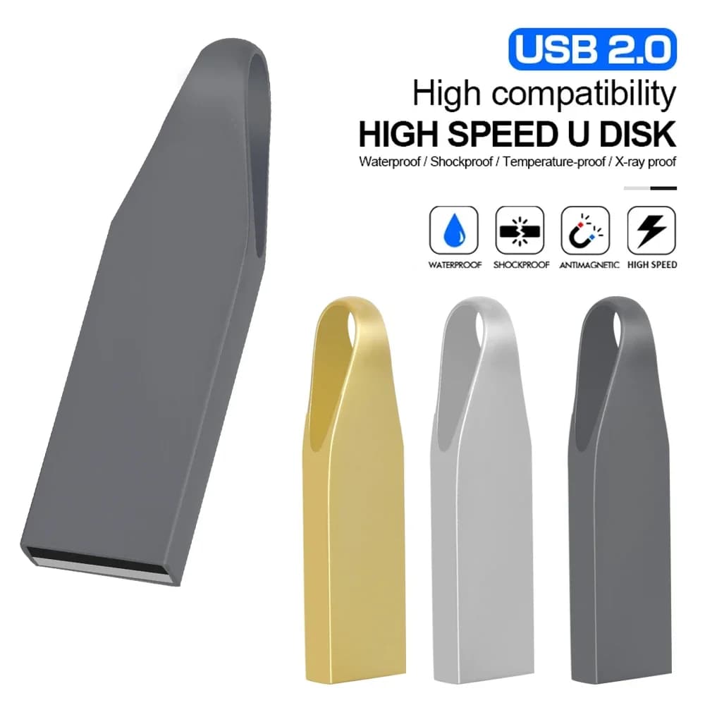 Nuovo Usb Fash Drive 64GB 32GB 16GB 8GB 4GB pen drive фне soo flash drive argento impermeabile u disco memoria cel usb stick regalo