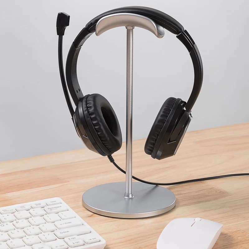 Support for Aluminum Alloy Headphones, PC Door, Anti-slip Gaming Headphone Holder, Organizer for Display Headphones