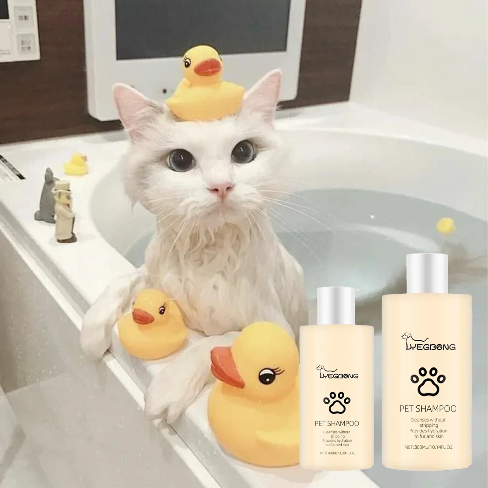Shampoo per lavaggio cani: assassino per pulci e acari, rimozione dello sporco - Formula anti-prurito, deodorante e idratante per cappotto ammorbidente