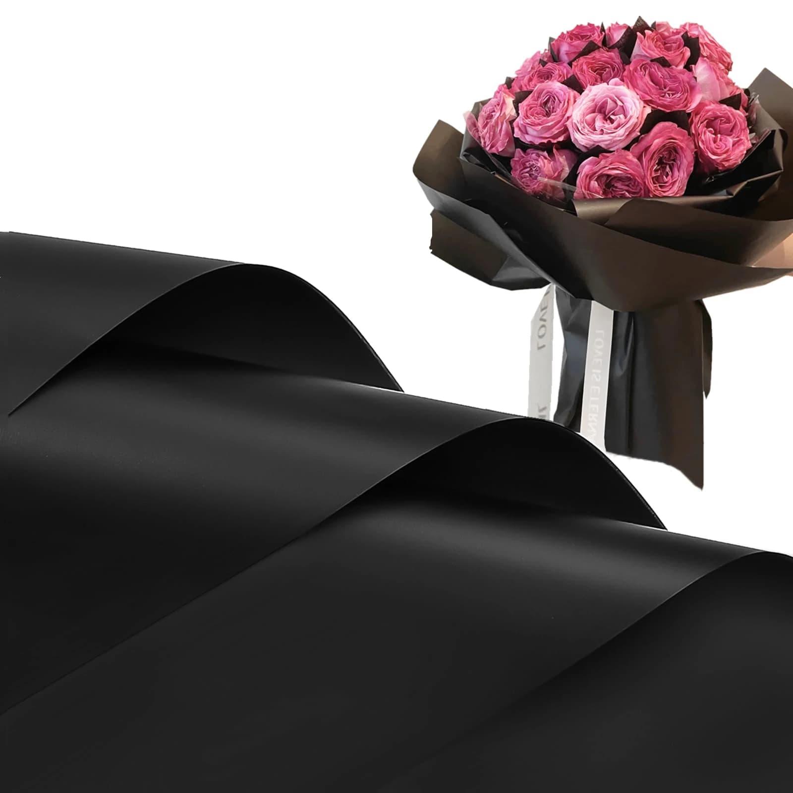 20 fogli di carta da regalo per fiori con bordi dorati, confezione per bouquet impermeabile: perfetta per matrimoni e compleanni fai da te