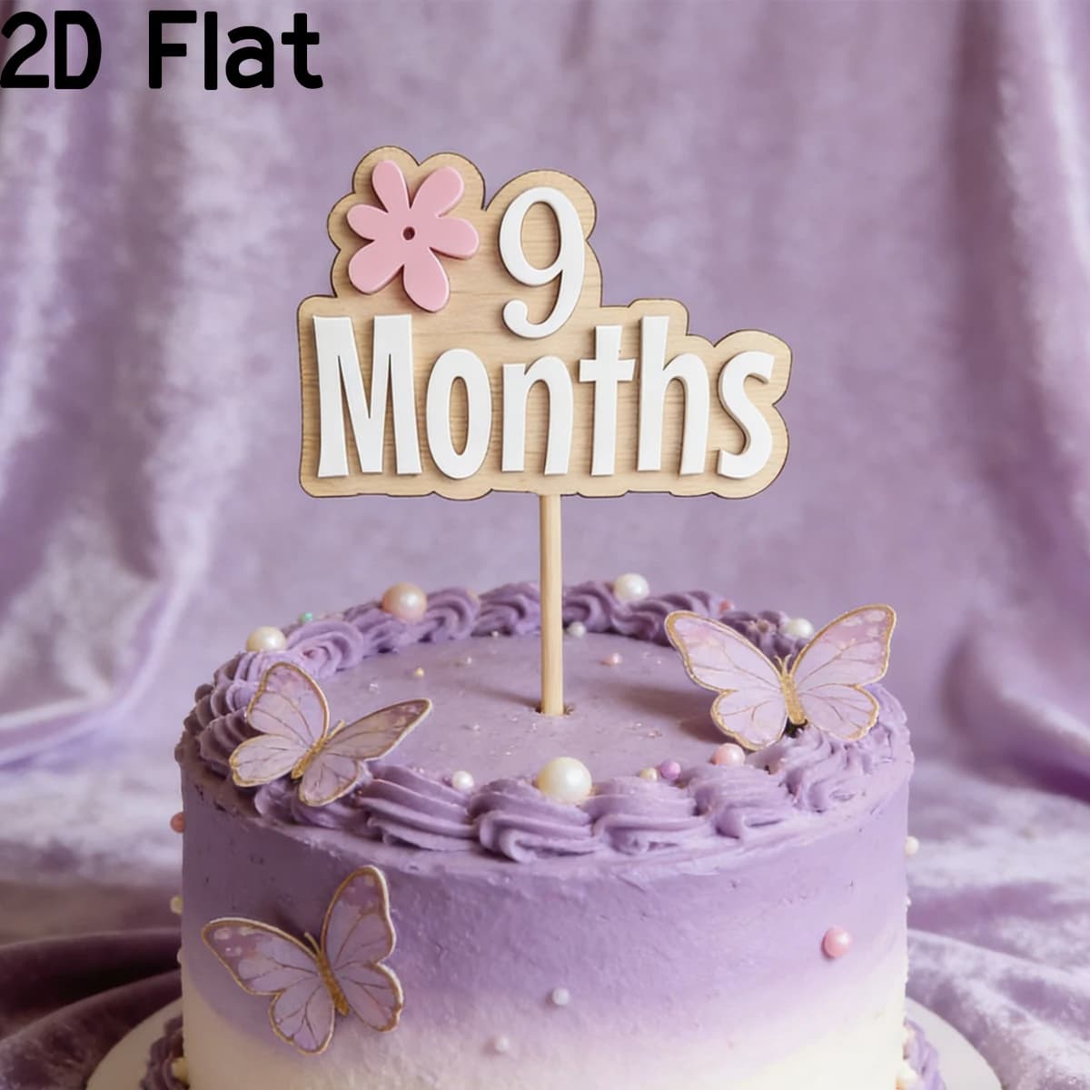 Decorazione per Torta in Legno e Acrilico con Numero Personalizzato e Fiori, Regalo Ideale per Famiglia, Amici, Matrimoni, Compleanni, Anniversari, Lauree