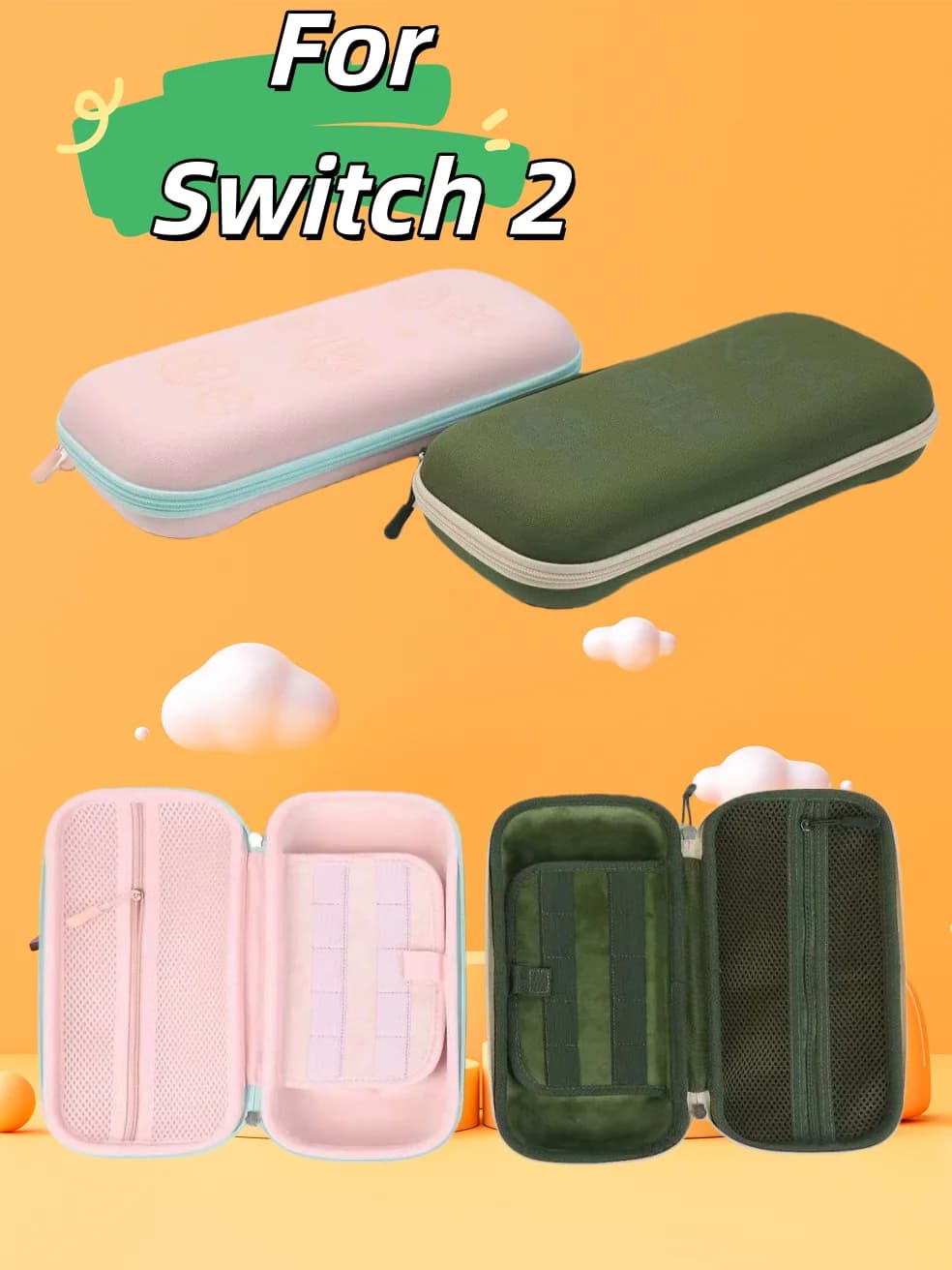 Custodia protettiva per Nintendo Switch 2 - Rivestimento interno morbido per una protezione migliorata, anche funzioni come custodia per console di gioco