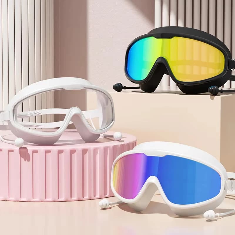 Swimwear for Adults with Large Mounting, Wide HD Vision, Anti-fog, UV Protection, Without Air Loss