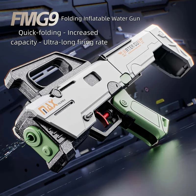 Water Gun Toy Style Machine Gun, Continuous Shoot Manual, Blaster Beach Laptop, Pool, Open Activity, Children and Adults