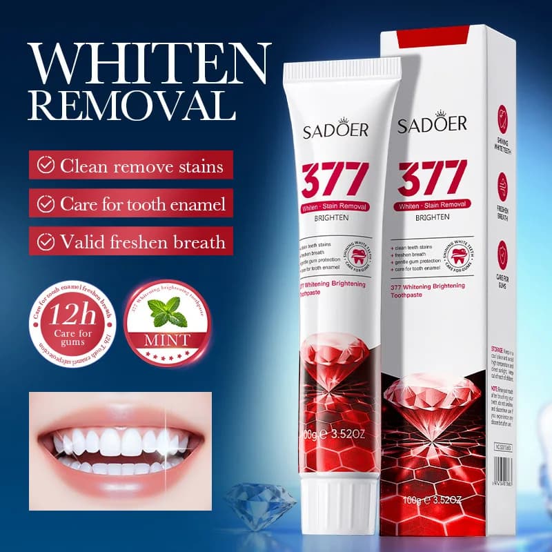3 styles of whitening toothpaste, deep cleaning, removal of stains, refreshing toothpaste for breath, essential products for oral hygiene for daily life at home