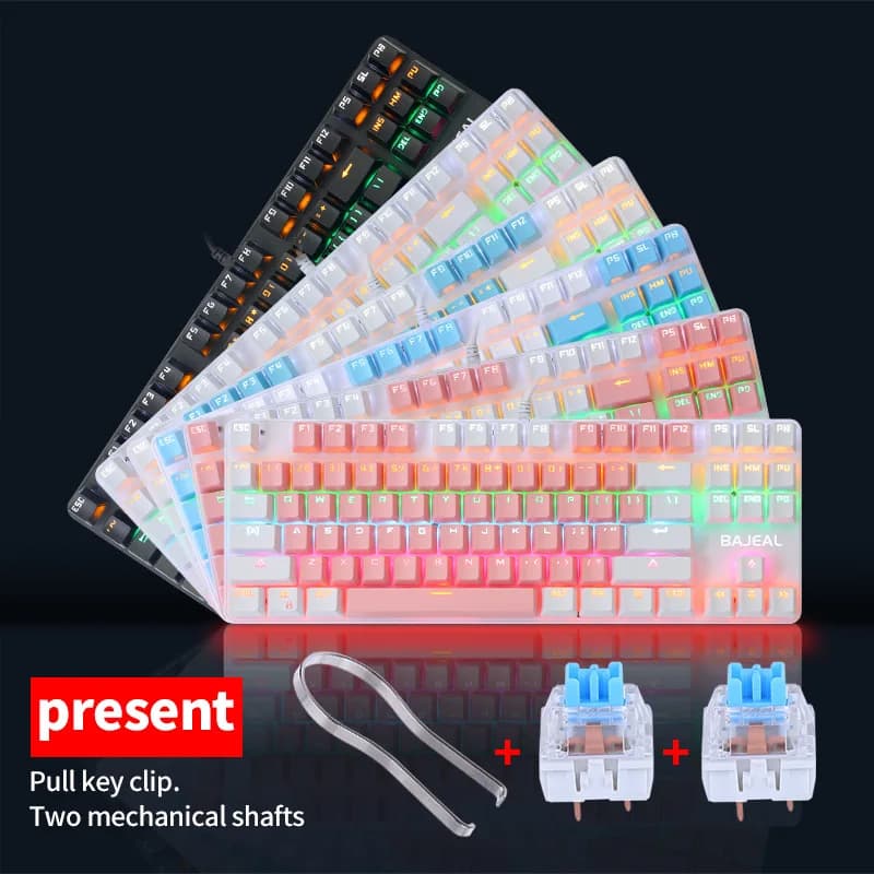 Mechanical Keyboard 87 Keys Blue Switch Red Switch Brown Keyboard Hot Swap Accessories Office Keyboard
