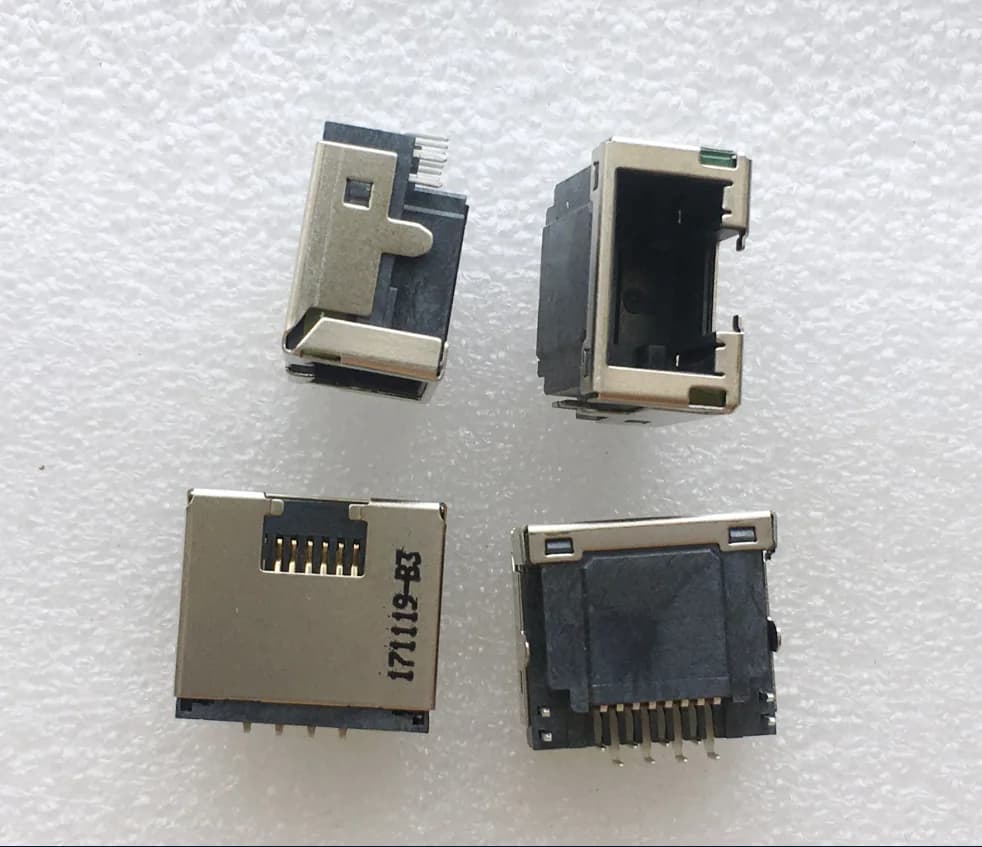 Per porta scheda principale del laptop Interfaccia scheda di interfaccia di rete RJ45, connettore di rete, presa cavo di rete, piastra affondante 12 pin