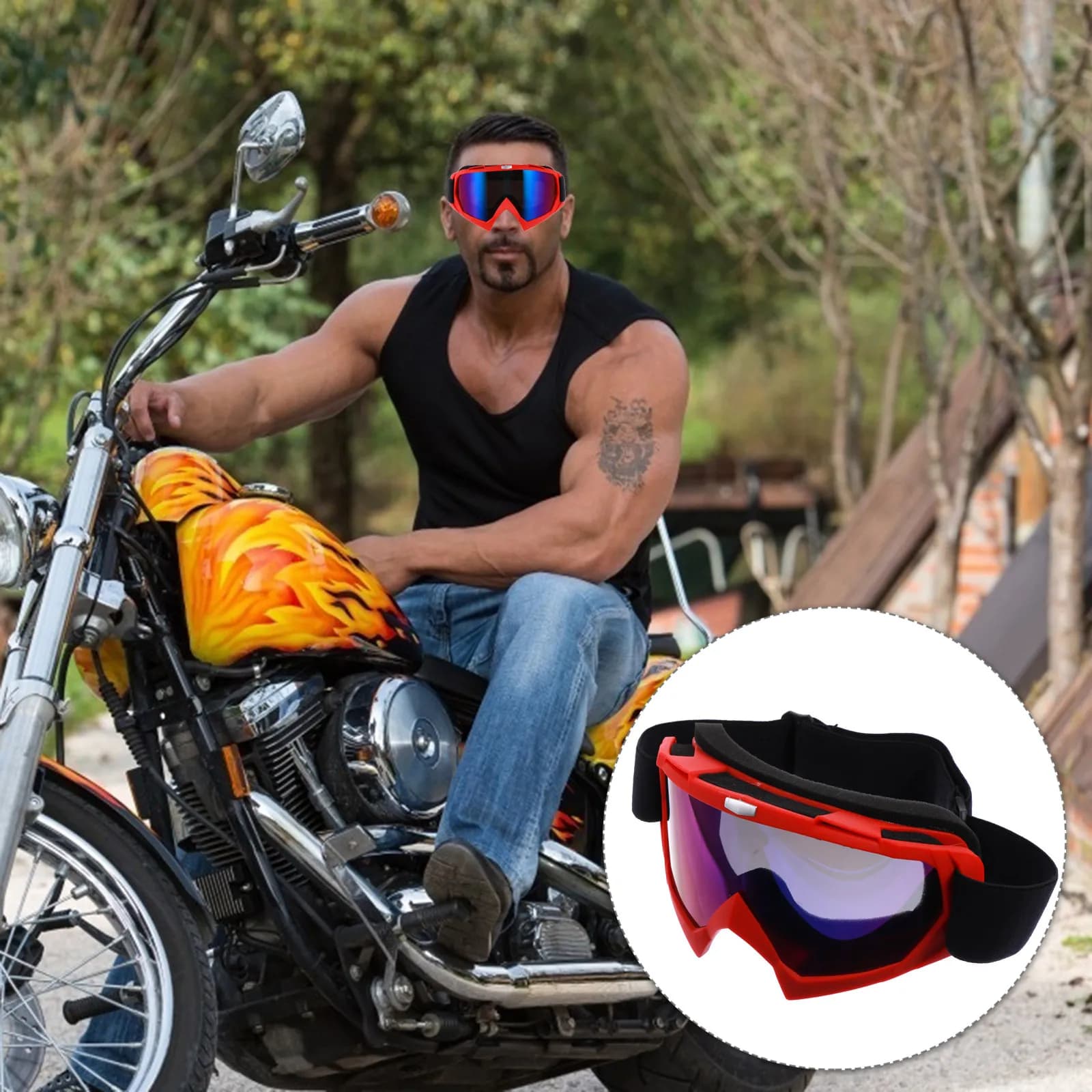 Premium Ski Goggles Windproof Anti-Glare Multicolor Lenses Resistance Comfortable Sponge Liner for Skiing