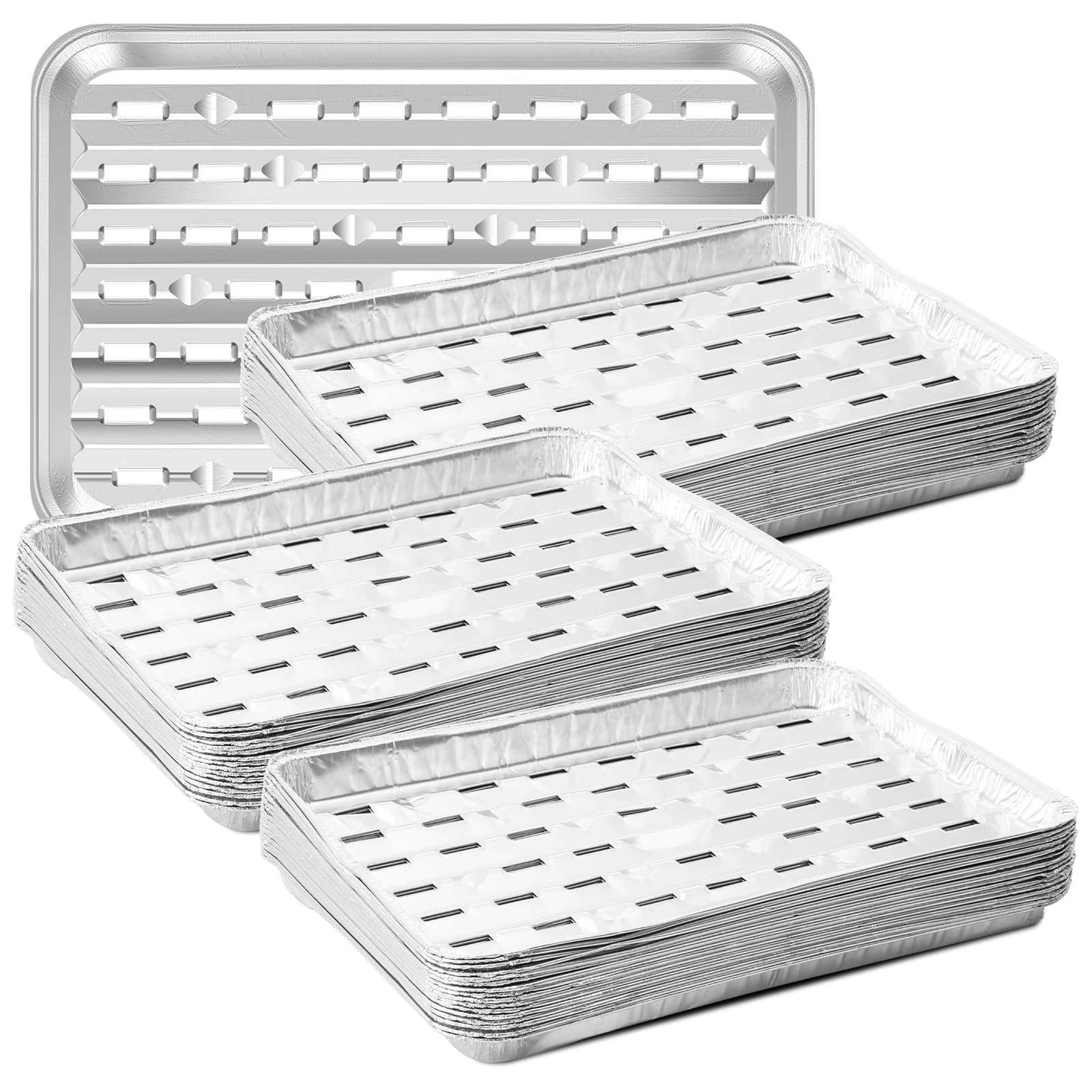 Aluminum Foil Trays Non-Stick Baking Pans BBQ Tray Food Grade BBQ Bowl for Air Fryer Oven Baking Cooking Kitchen Baking Tool