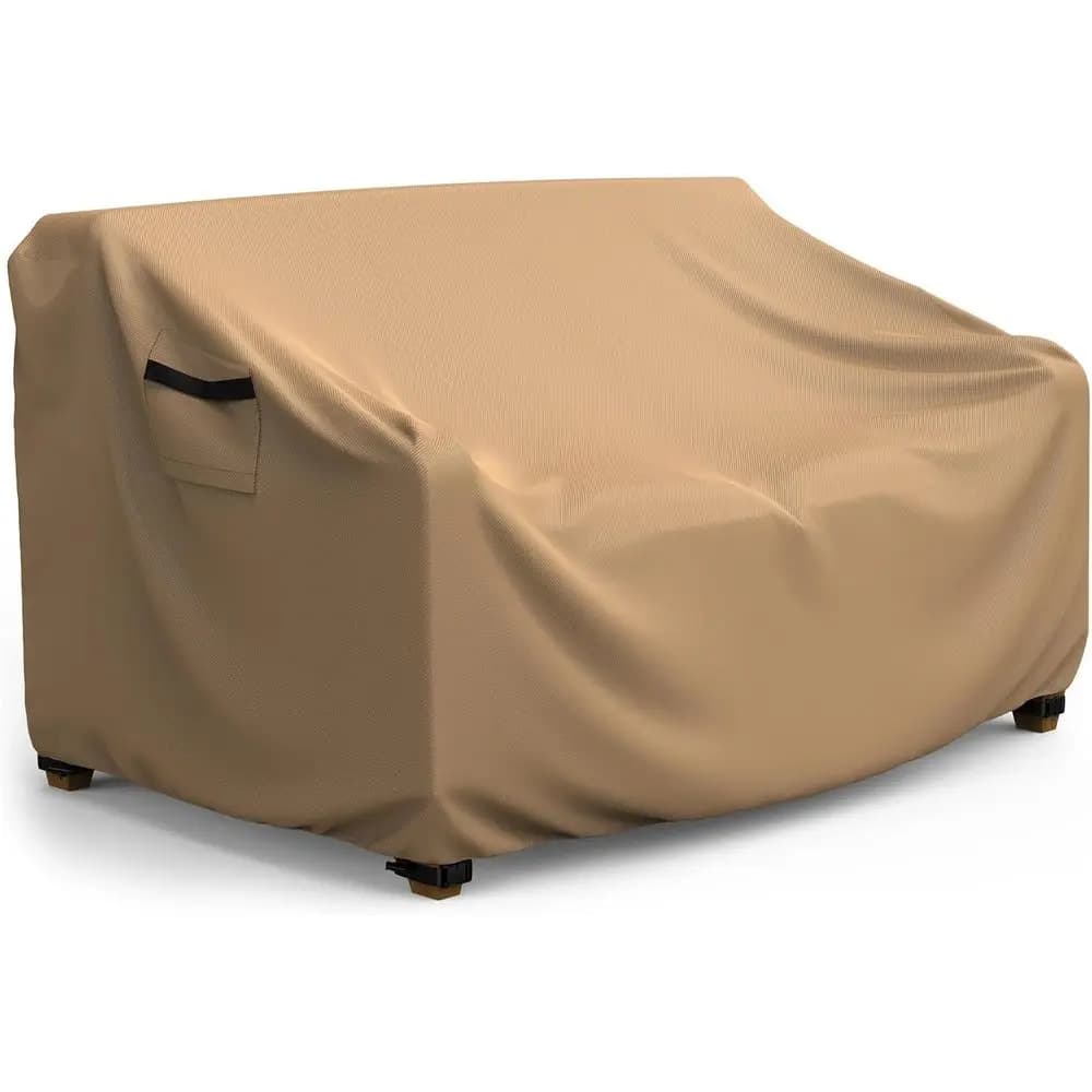 Cover for Exterior Sofa - Waterproof for 2 Seat Sofa with Air and Handles, 60L x 42P x 30H, Brown