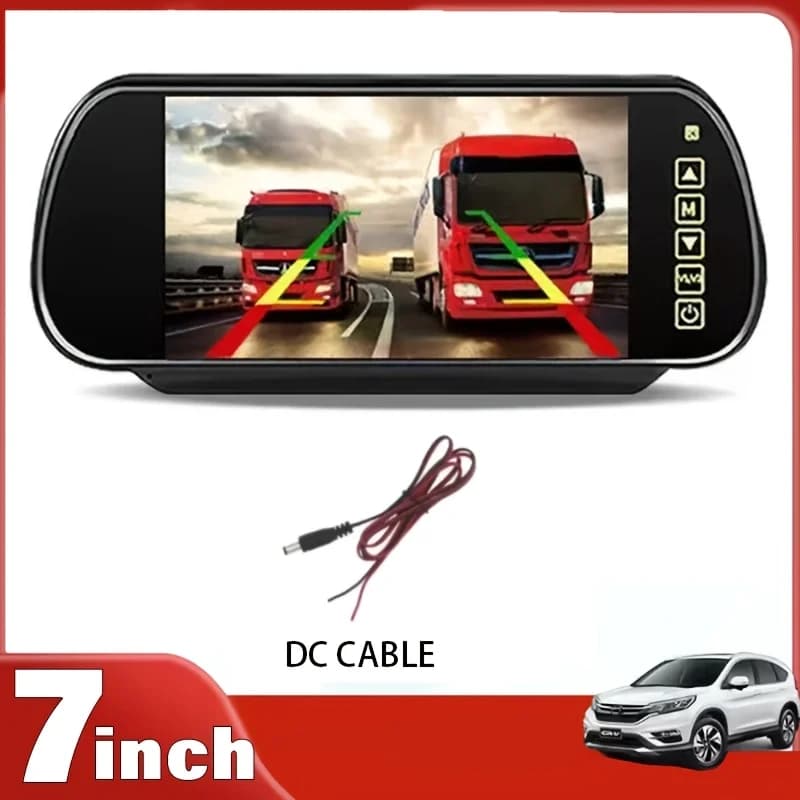 Monitor per auto da 17,78 cm per parcheggio veicoli, schermo LCD TFT HD per telecamera posteriore, display di retromarcia universale con visione notturna