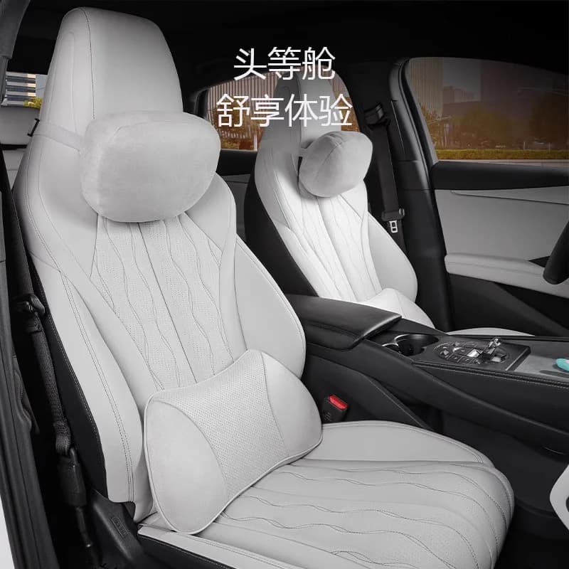 for BYD seal comfortable headrest suede headrest neck and waist protection car full set of comfort pillow