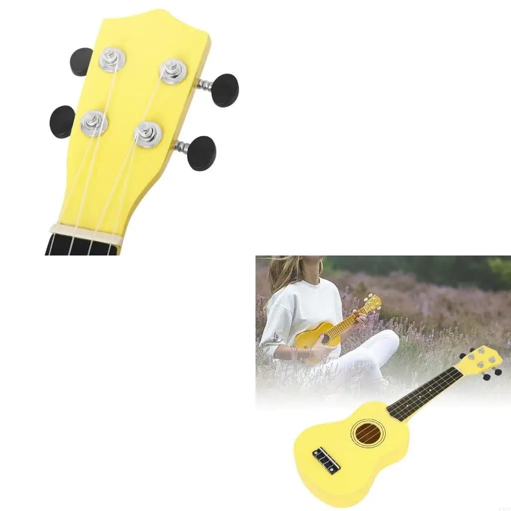 PXPF Bambini piccoli ukulele chitarra giocattolo educativo 4 corde strumenti musicali per bambini giocattolo ukulele suonando