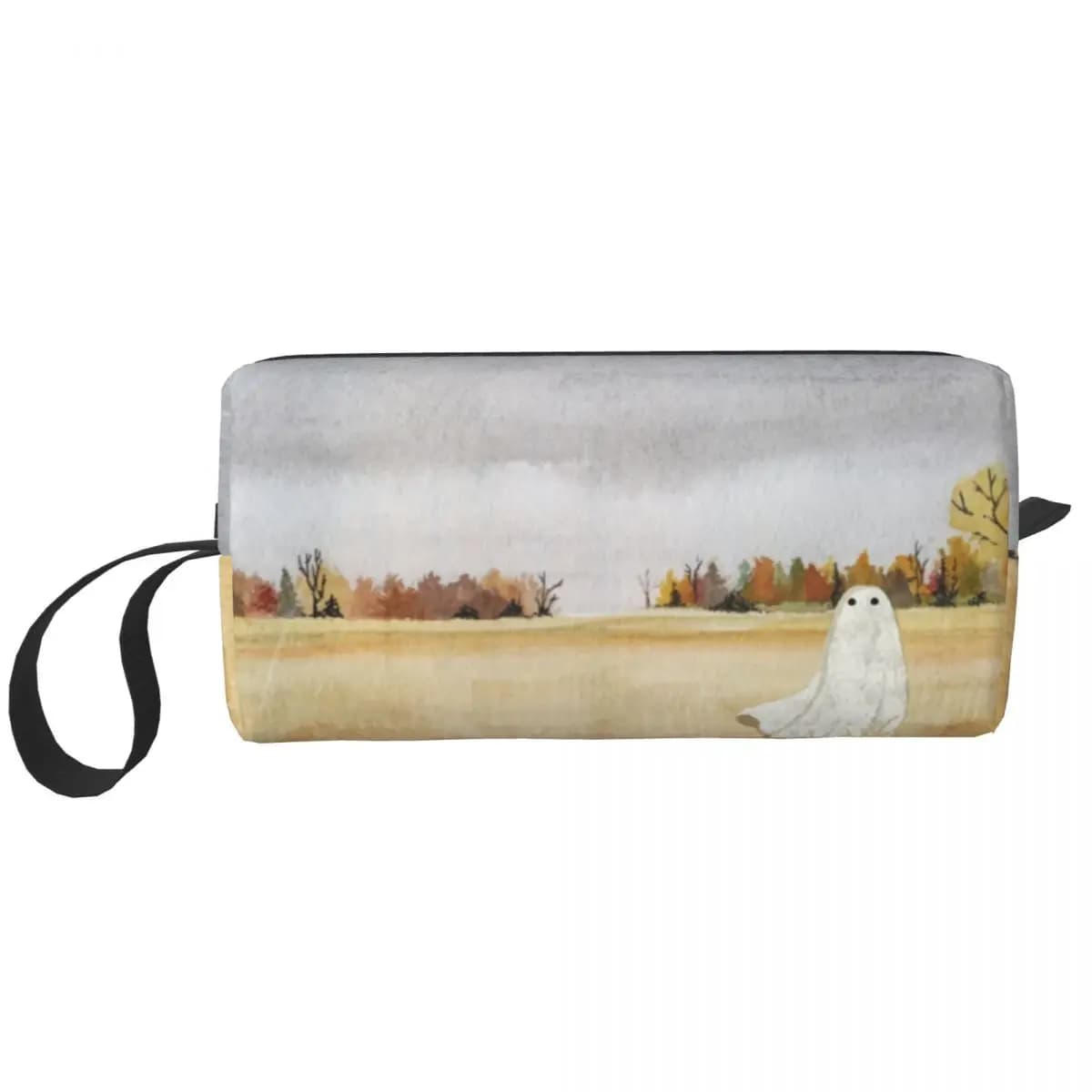 Borsa per cosmetici da viaggio personalizzata per sempre autunno Donna Halloween Horror Fantasma Articoli da toeletta Organizzatore per trucco Kit Dopp per riporre bellezza da donna