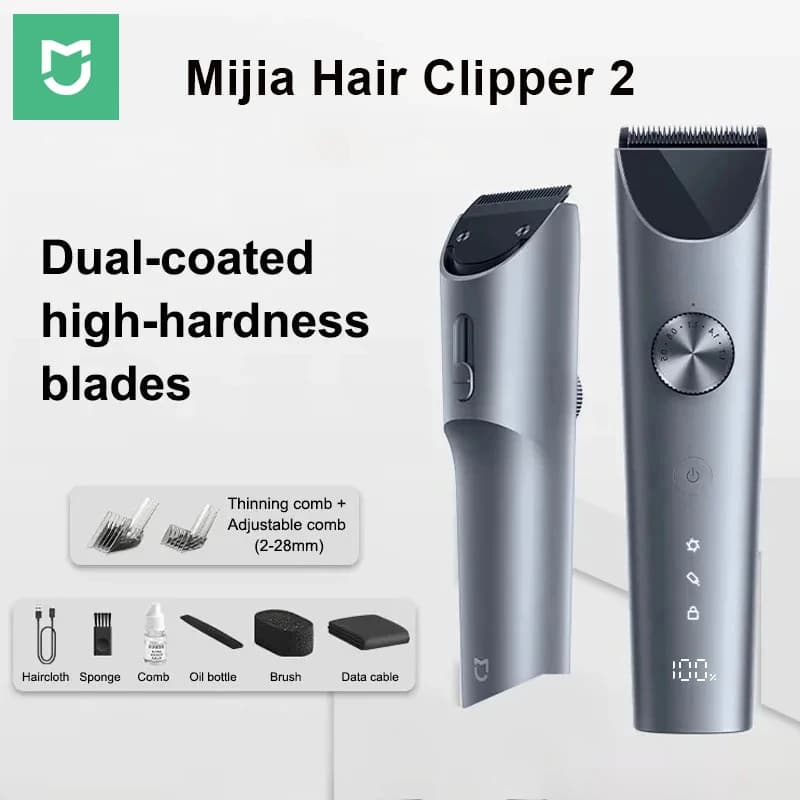 Nuovo Tagliacapelli Mijia 2, Trimmer Professionale, Macchina per Taglio Barba, Impermeabile IPX7, Tagliacapelli Wireless, Regalo