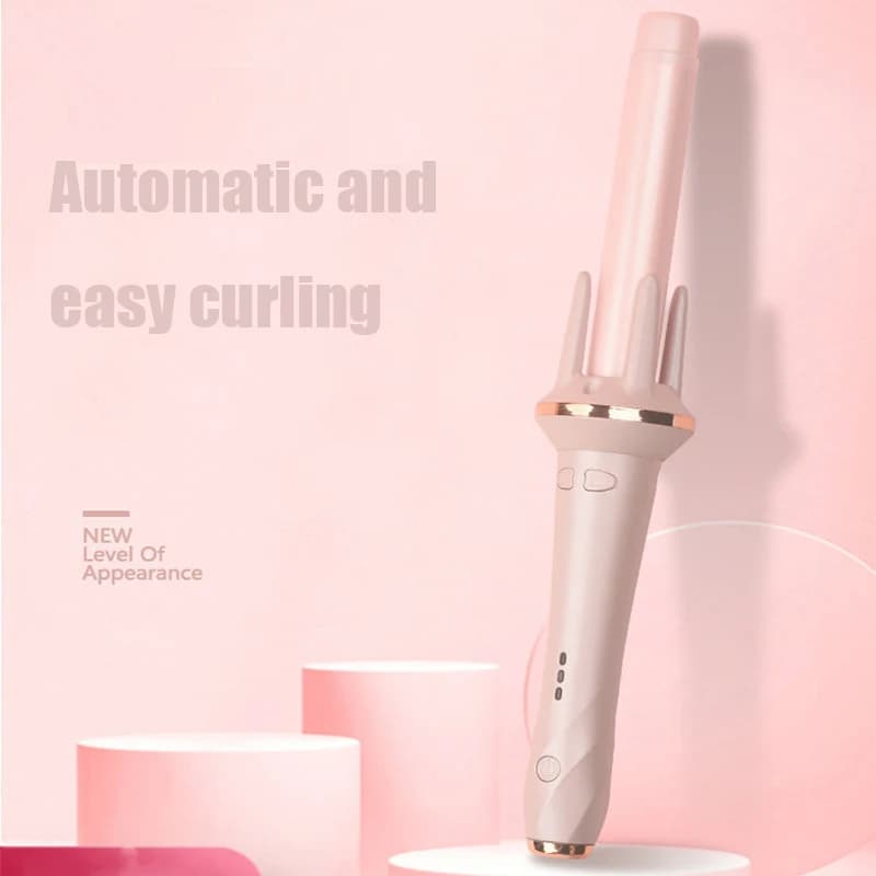 Iron curler automatic iron curling iron professional rotary curler iron ceramic electric curler tool for styling hair care to negative ions