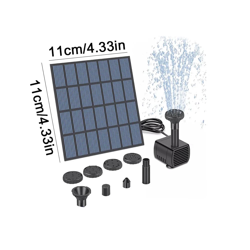 Pompa per acqua alimentata a pannello solare Pompa per fontana ad energia solare Pompa per stagno solare per fontana per acquario con stagno per piscina da giardino