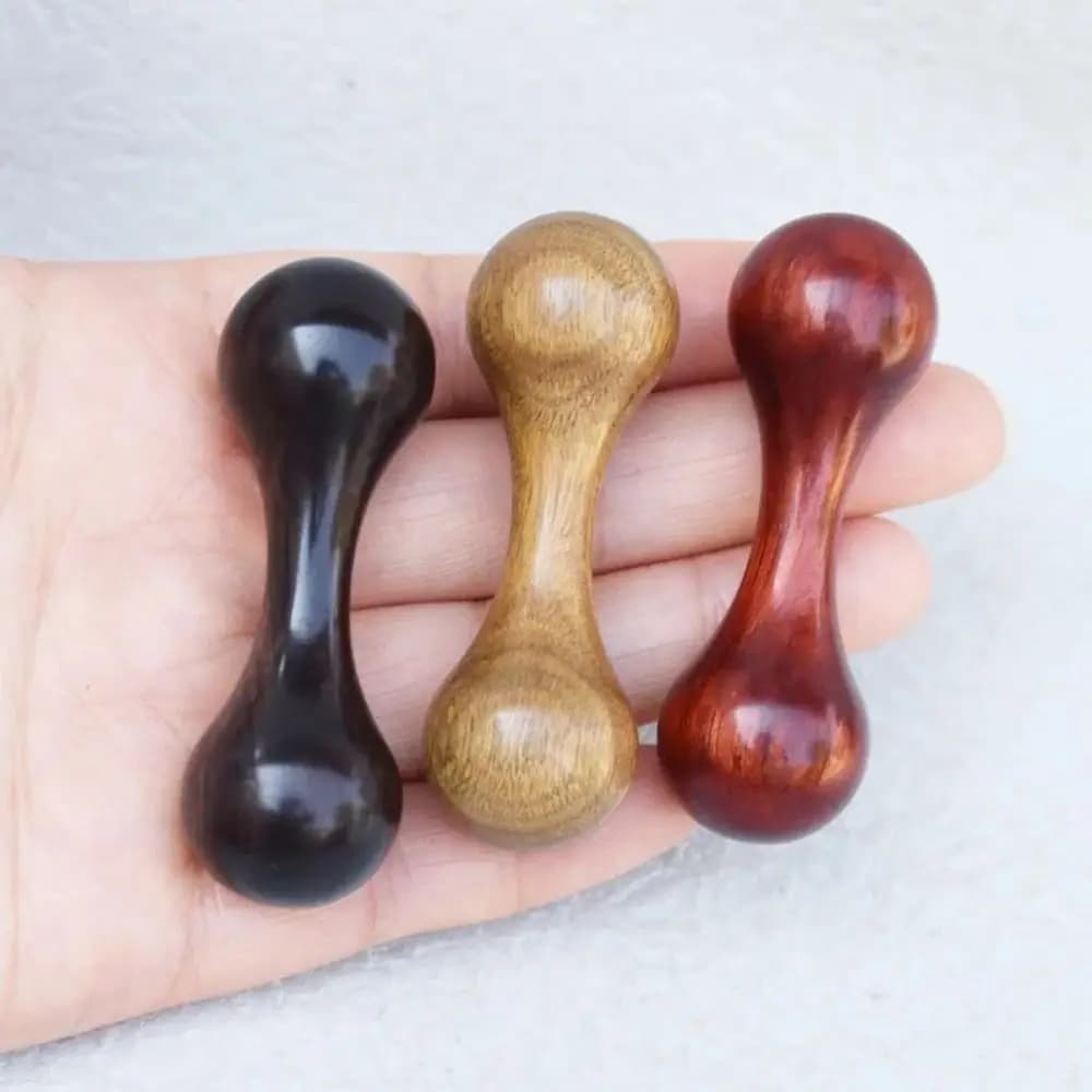 New Toys in Bone Shape Wood, Mini Spinner Hand Rotating, Handlebar in Palissandro Ebano, Gyroscope for fingers, Gifts