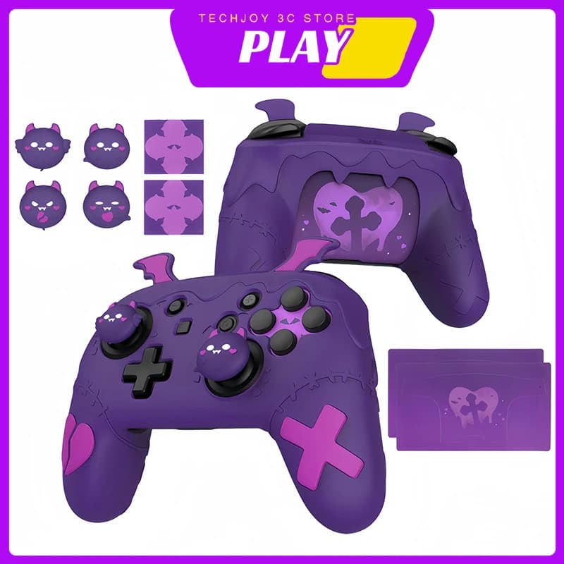 Custodia protettiva per controller Nintendo Switch Pro Custodia protettiva in silicone antiscivolo compatibile con NSP con adesivo per cappuccio con impugnatura per pollice