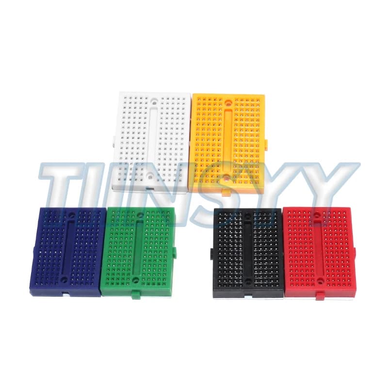 6Pcs Solderless SYB-170 Prototype PCB Mini Breadboard Kit with 170 Tie Points Bread Board for Arduino, Raspberry Pi and More