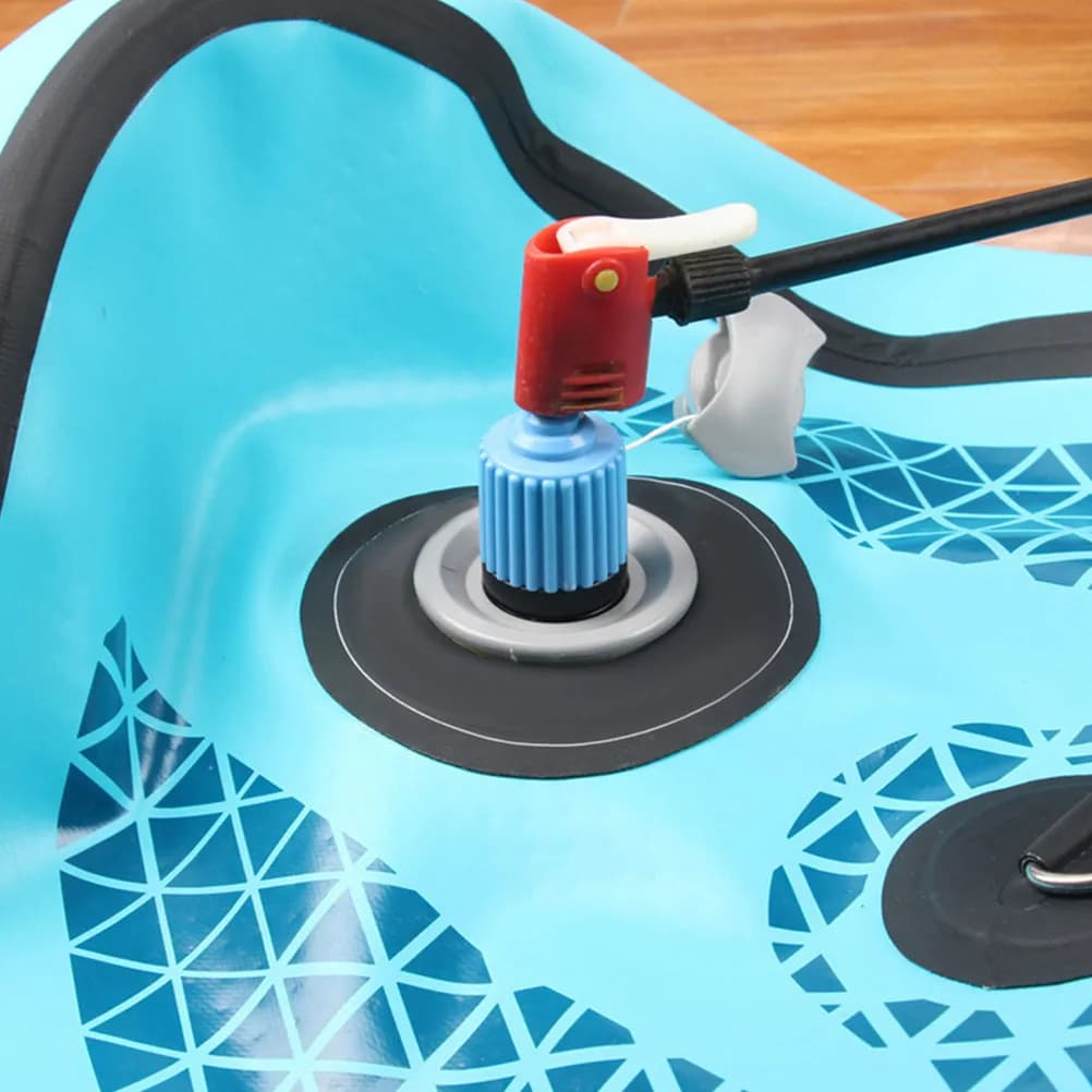 2 Pezzi Adattatore Pompa SUP Blu in Rame Solido, Connettore Valvola Gonfiaggio per Gommone, Kayak, Paddle Board