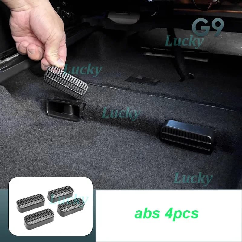 Car Rear Row Under Seat Air Outlet Cover for XPENG Xiaopeng G9 2024 Anti-block Ventilate Protector Cover Interior Accessories