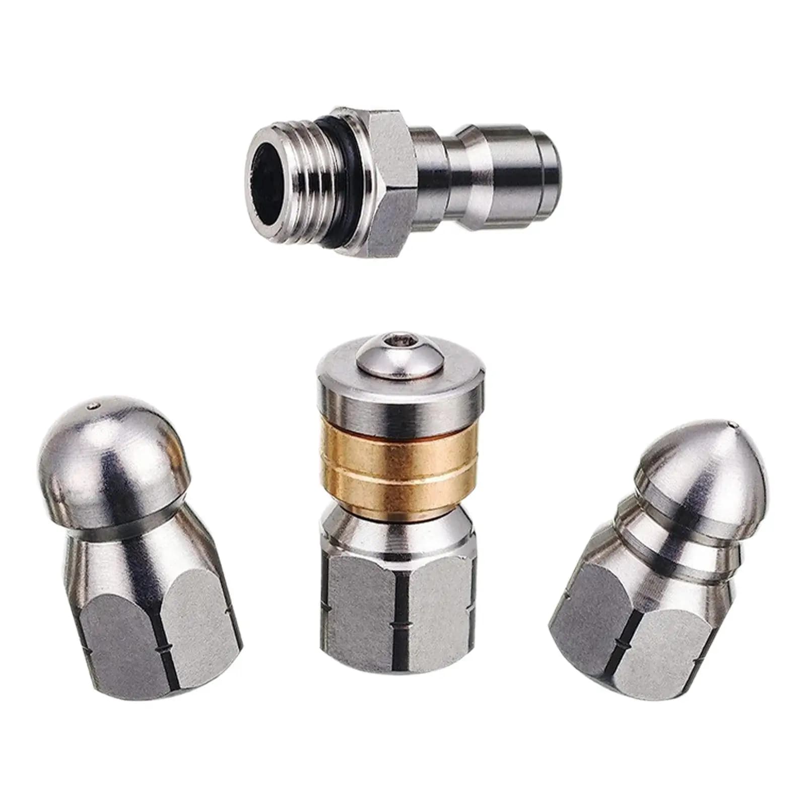 Sewer Jetting Nozzle Jet Hose Nozzle Pressure Washer Sewer Jetter Kit for Industrial Pipe Floor Sink Garden Pipeline Outdoor