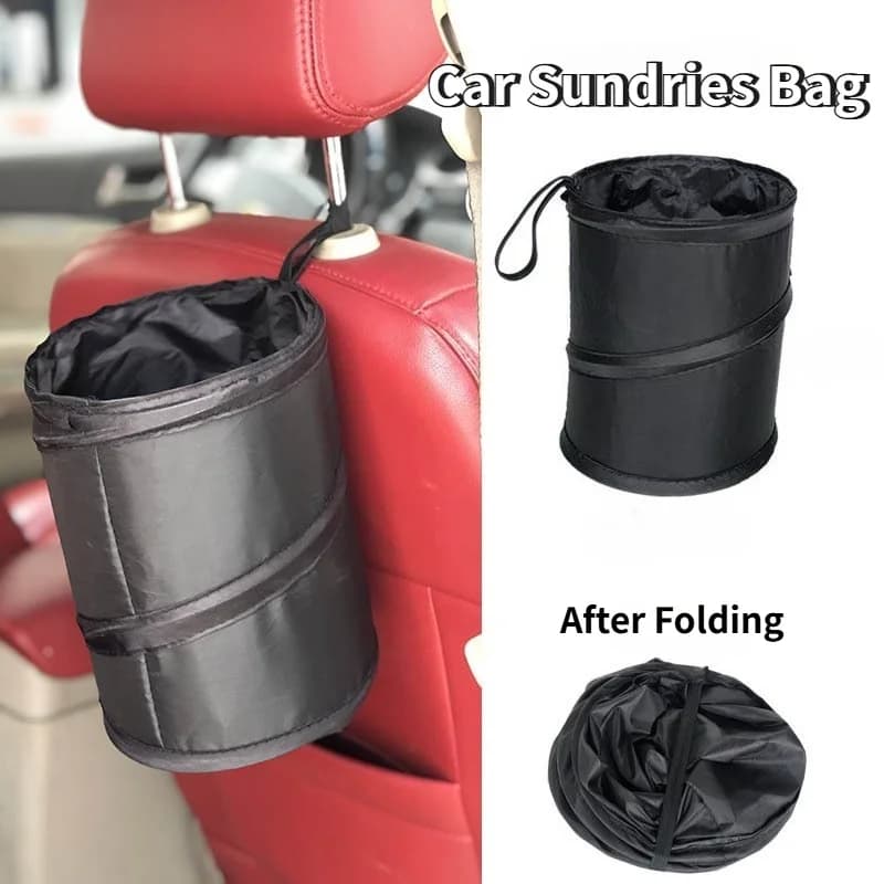 Cestino per Rifiuti Pieghevole per Auto, Contenitore Portatile Pop-up per Auto, Bidone Appendibile per Detriti, Cesto Multifunzionale per Rifiuti e Oggetti Vari per Casa e Auto
