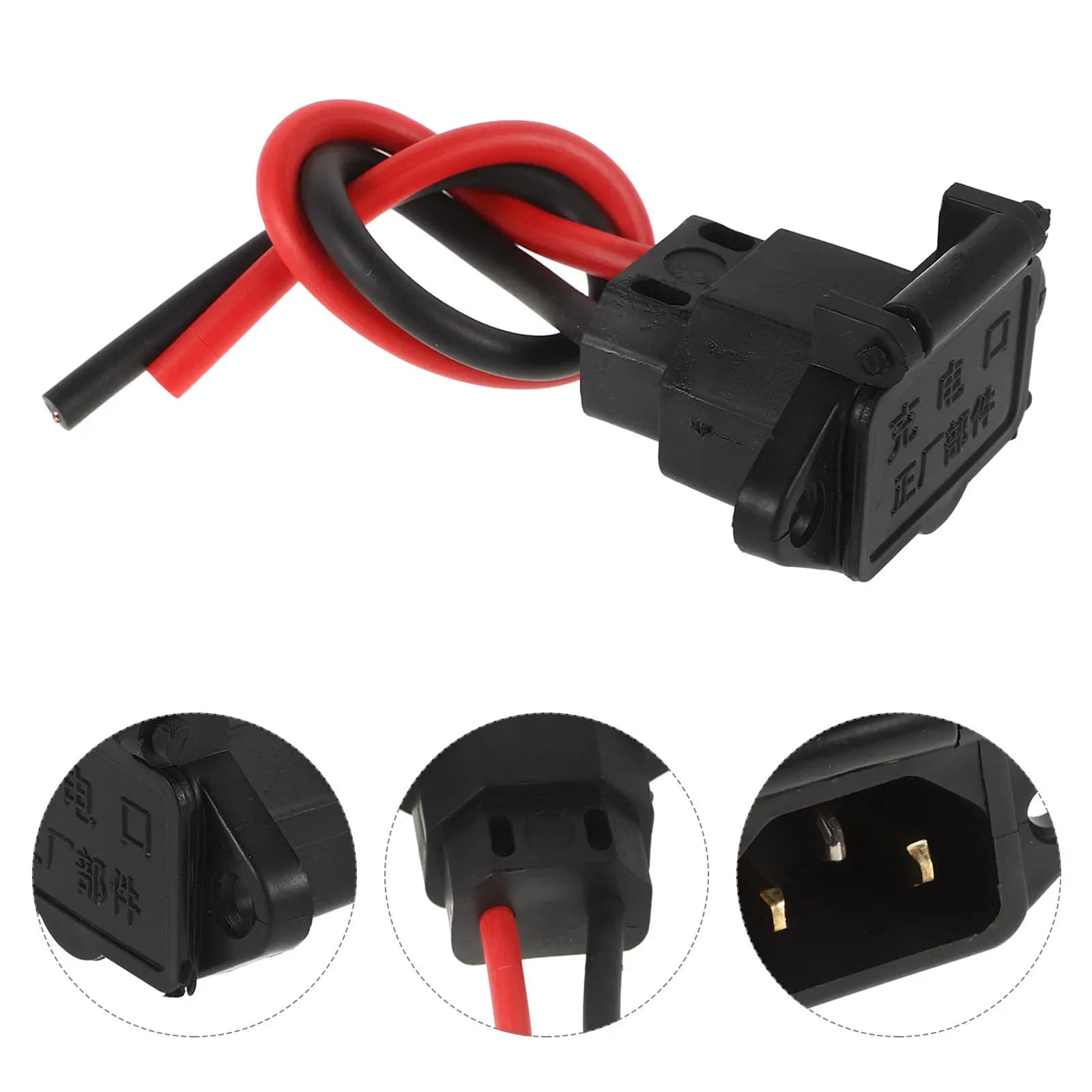 Presa di Ricarica per Scooter Elettrico a Tre Fori, Porta Caricabatterie con Protezione per Veicoli Elettrici