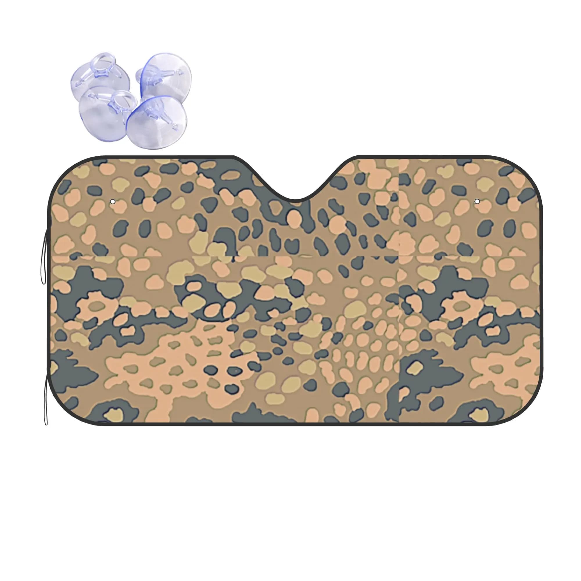 Windshield Sun Shade Car Desert Erbsenmuster Pea Dot Camouflage Visor Screen Heat Insulation Cover Cover Vehicle Windscreen