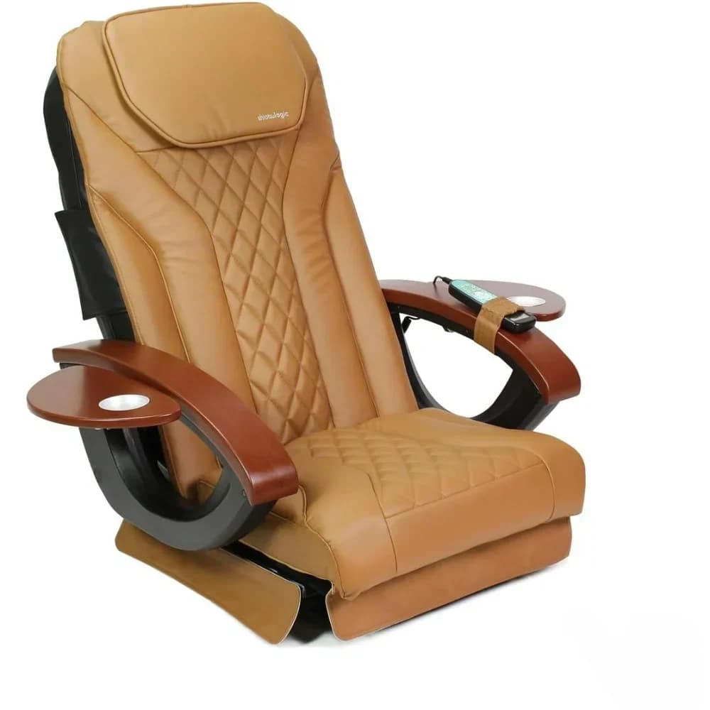 Fodera per cuscino per sedia da pedicure minimalista nordica Resistente all'acetone in ecopelle Massaggio Vabration, Cappuccino