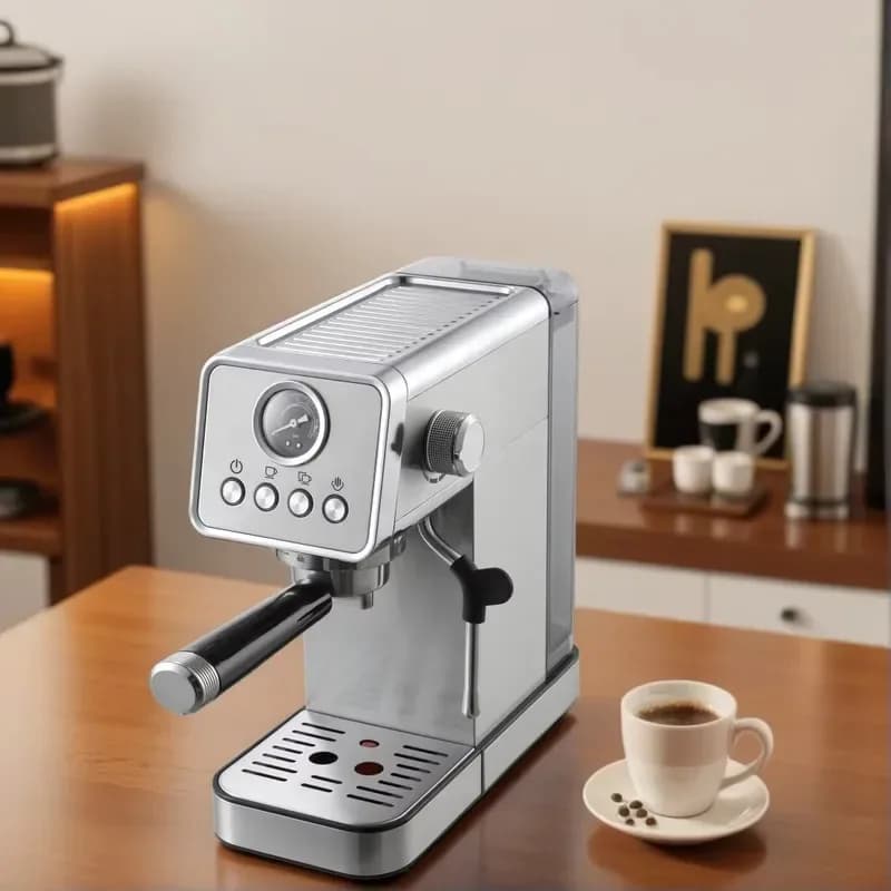 Professional Household Mechanical Espresso Machine 20 Bar Semi Automatic Coffee Maker with Visual Pressure Gauge for Latte