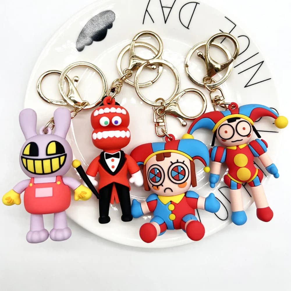 Portachiavi The Amazing Digital Circus, Bambola Decorativa da Scrivania per Ragazze e Ragazzi, Personaggio Anime Cartoon per Borsa, Ciondolo per Chiavi, Regalo di Compleanno