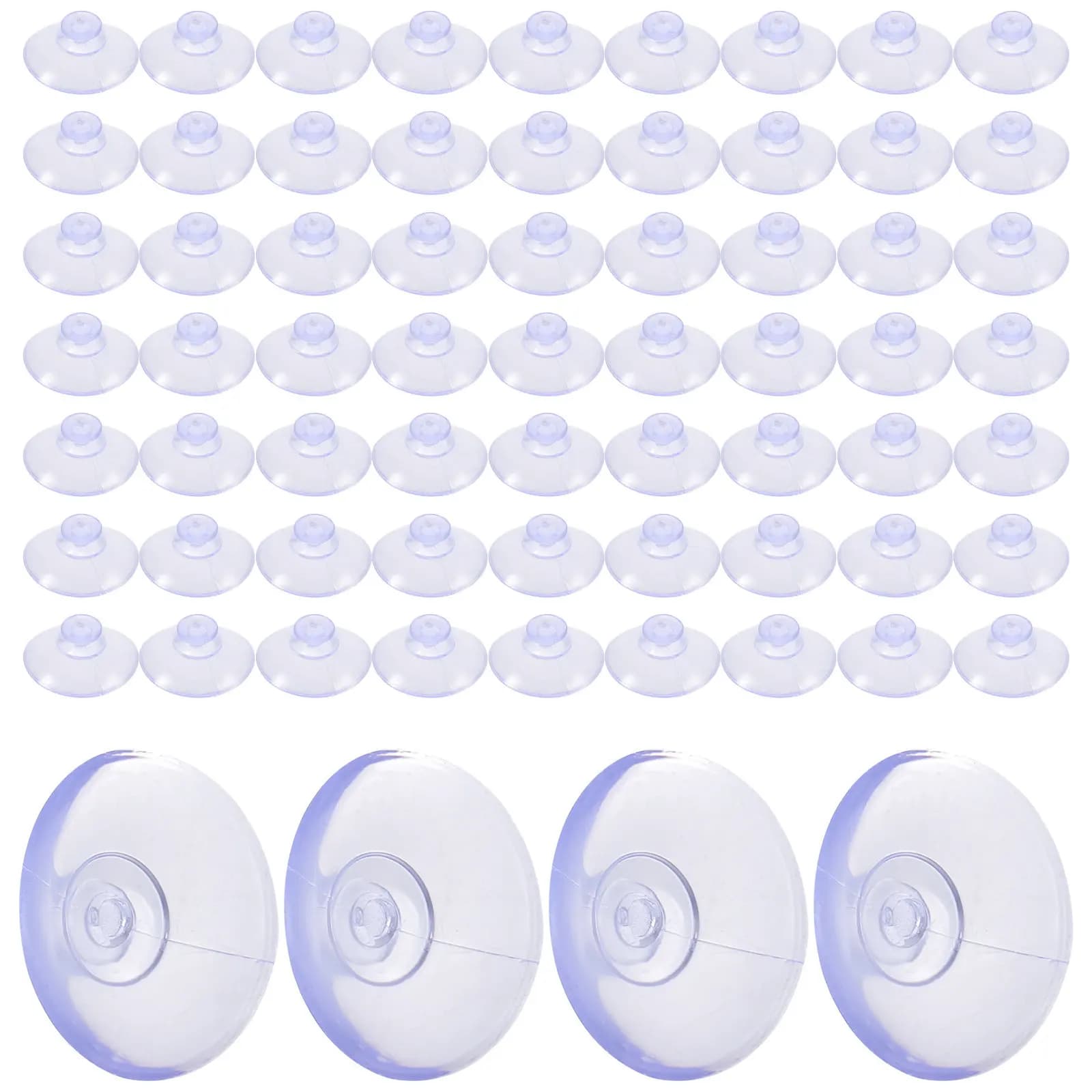 100 Pezzi Ganci a Ventosa per Piani in Vetro, Piccole Ventose Riutilizzabili per Appendere Chiavi, Luci a Corda, Ventose Adesive
