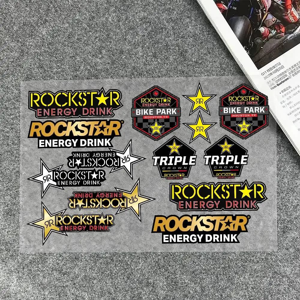 Adesivi R-Rockstar E-Energy per Moto, Auto, Paraurti, Finestrini, Laptop, Pareti, Decalcomanie in Vinile, Accessori per Tuning Auto