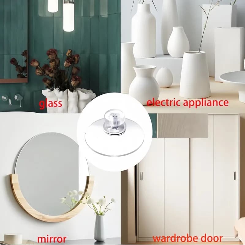 49 Pezzi Ganci a ventosa trasparenti in PVC, impermeabili, senza foratura, per bagno, cucina, finestre, organizer per vetri auto