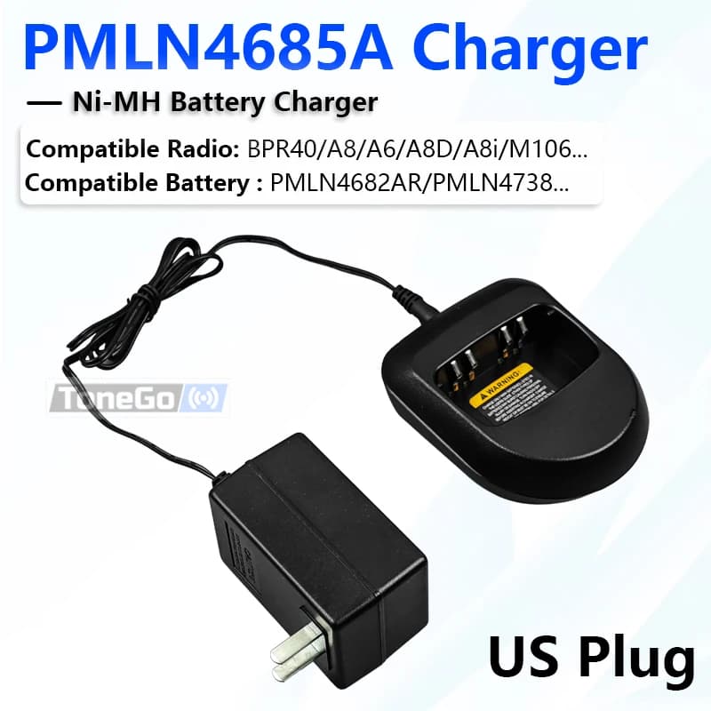 PMLN4685A Ni-MH Battery Desktop Charger Compatible with Mag One A8 A6 BPR40 Walkie Talkie PMLN5041A PMLN4738BR Battery Charger