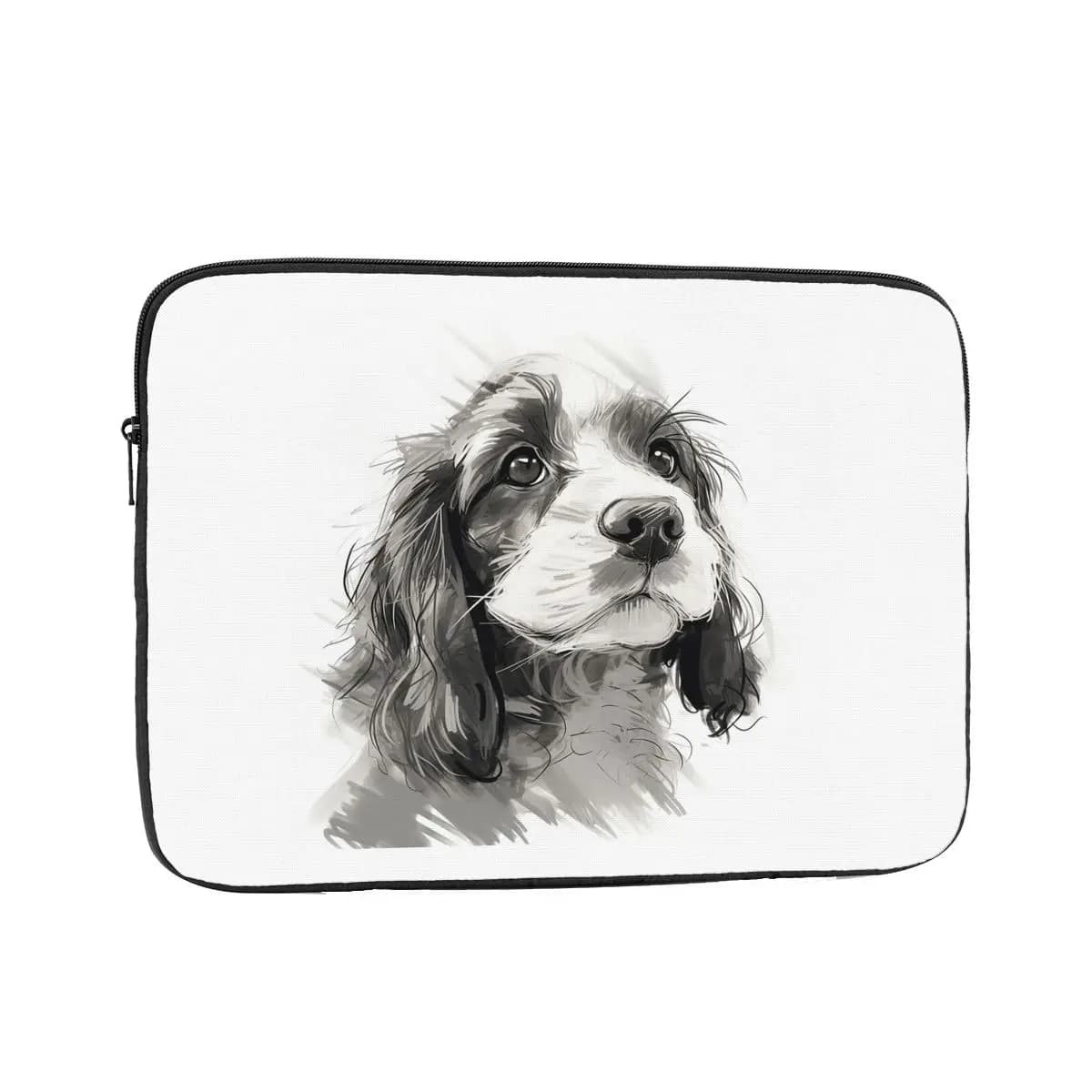 Cocker Spaniel Puppy Custodia protettiva per laptop con rivestimento in zucchero Cuteness Borsa per notebook Custodia antiurto per tablet