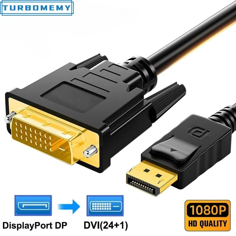 Cavo Cabos DisplayPort DP a DVI 24+1, cavo adattatore convertitore da DP a DVI HD 1080P per monitor Dell Asus, proiettore, computer, HDTV