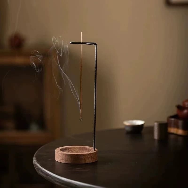 Bruciatore di incenso capovolto vassoio di incenso rotondo bastoncini di incenso in legno supporto per la decorazione della casa della festa dell'ufficio della camera da letto di Yoga