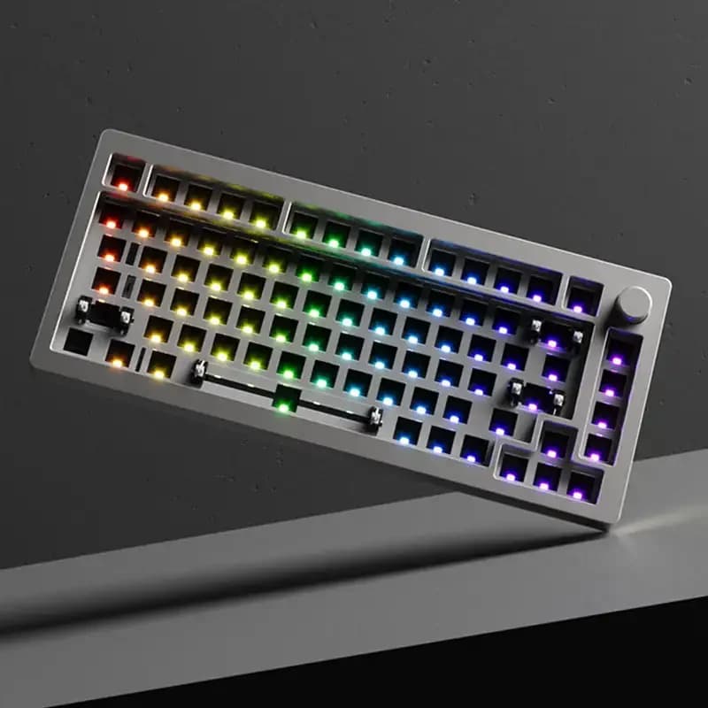 for M1W Multi-Mode Barebone Kit 75% Mechanical Aluminum Gasket-Mount Keyboard Hot-Swap South-Facing RGB Backlight