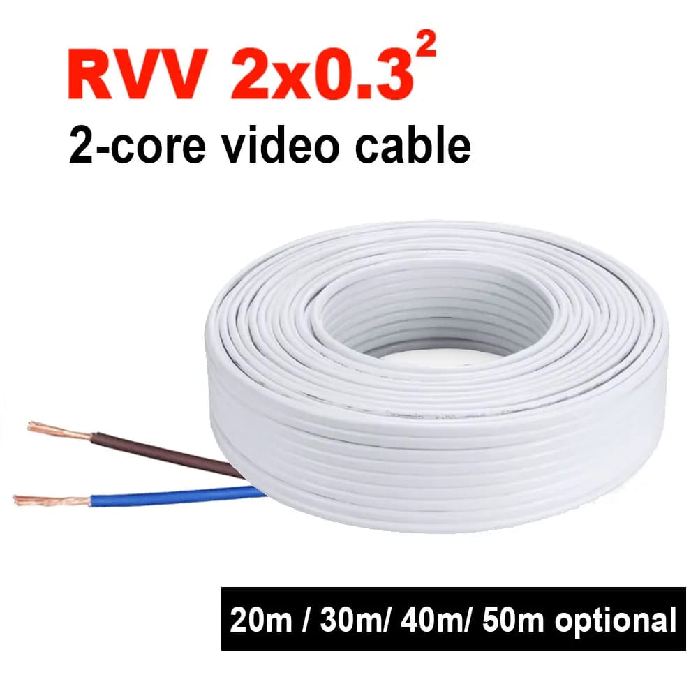Cavo 50M Core 2 fili 20m/30m/40m per cavi videocitofono/citofono campanello