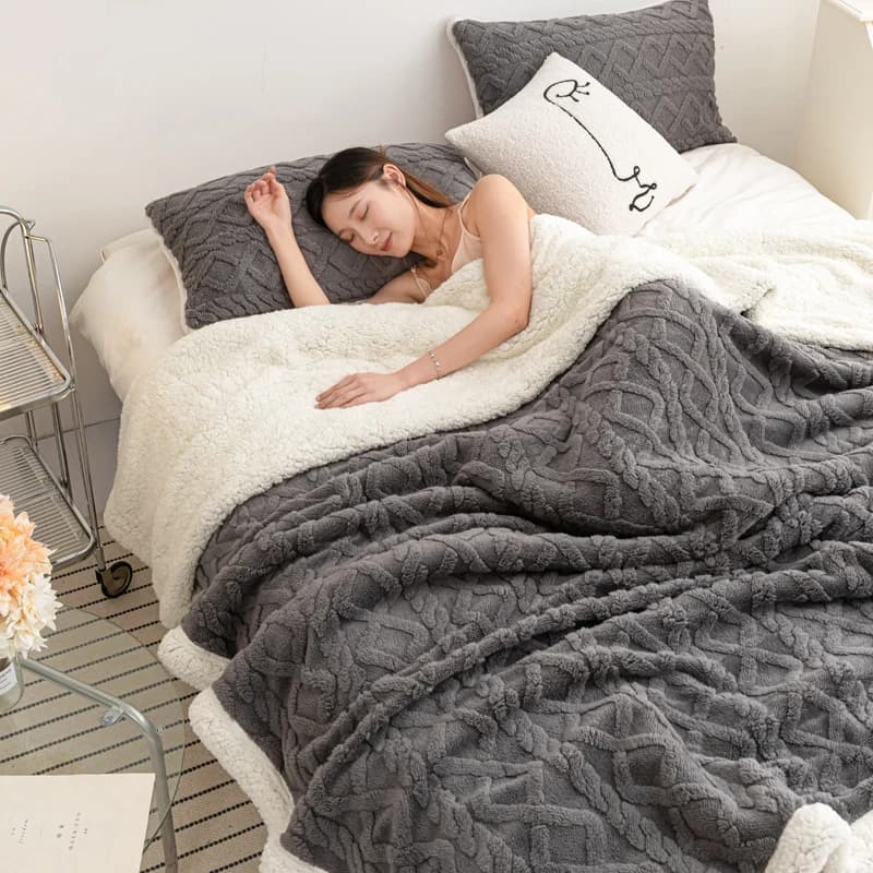 Throw Blanket for Sofa Winter Blanket Double Queen King Size Home Warm Plaid Comforter Bedspreads On The Bed Bedding Sheet