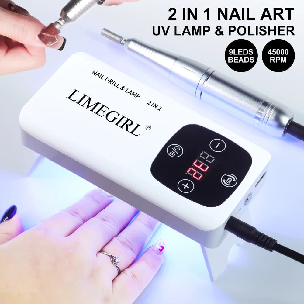 Smerigliatrice per unghie con display elettrico portatile per trapano per unghie, smerigliatrice professionale per smalto, accessori per unghie, attrezzatura per salone di bellezza